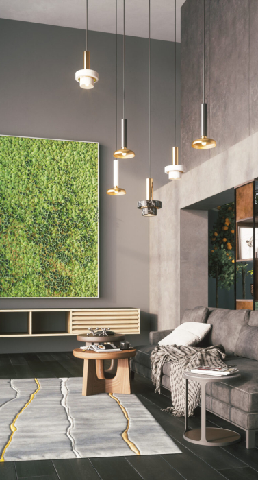 Modern living room design. 3d illustration